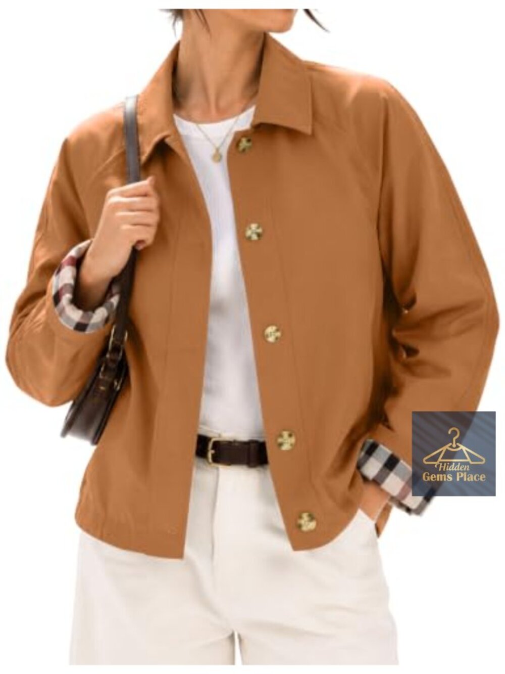 Women's Casual Trench Jacket Lightweight Button Front with Pockets